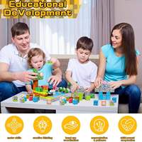 Jouets Blocs Cubes Magnétiques de Construction – Jouet Éducatif Sensoriel STEM en Plastique pour Cadeaux d'Anniversaire d'Enfants