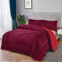 Housse de couette en flanelle, couette polaire, en coton, microfibre, Patchwork, Edredones