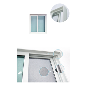 Ventana corredera Hoffen Plus uPVC 100x110 con marco blanco y mosquitera, insonorizada e impermeable, procedente de Tailandia. - Product Image 5