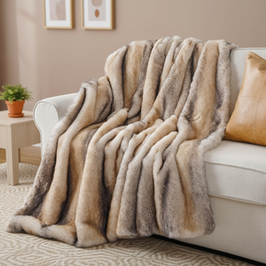 Plaids en fausse fourrure de vison Zhengtai, doux, moelleux et confortables, plaids de luxe en fausse fourrure - Product Image 4
