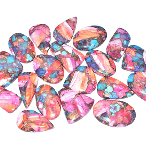 Lot en gros de pierres précieuses naturelles de haute qualité, turquoise cuivrée rose, taille marquise lisse, pour la fabrication de bijoux, 20x10mm - Product Image 1