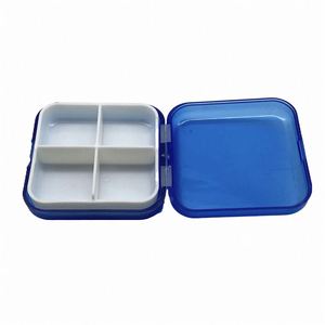 Organisateur écologique en PP, vente en gros, 4 compartiments, boîte à pilules vintage en plastique pour voyage - Product Image 4