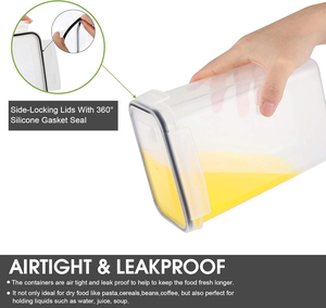 7 pcs lưu trữ Set nhựa ngũ cốc <span class=keywords><strong>container</strong></span> với dễ dàng mở nắp đậy cho nhà bếp đựng thức ăn tổ chức ngũ cốc thực phẩm khô trái cây Cookie - Product Image 3