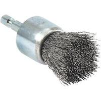 Brosse métallique en acier au carbone de 3/4 pouce / 19 mm avec tige hexagonale de 1/4 pour le décapage de la rouille et le nettoyage en profondeur, Fournisseur importateur