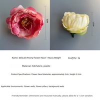 Fleur artificielle en tissu de soie, tête de rose artificielle, modèle de fleur unique, kit DIY pour épingles à cheveux faites à la main, vente en gros transfrontalière, modèle Chine