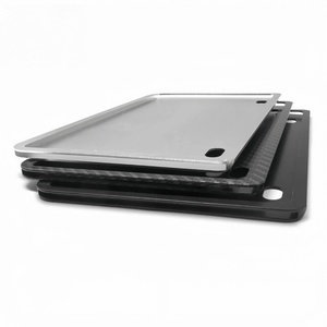 Motorcycle Accessories Universal Double-Layer Motorcycle License Plate Frame, Aluminum Alloy with Carbon Fiber Texture - Product Image 3