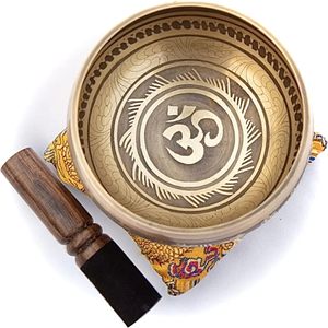 Juego de Cuencos Tibetanos de Bronce de Grado Maestro, Tono Puro, Arte Thangka Hecho a Mano, Feng Shui, <span class=keywords><strong>Bazar</strong></span> del Himalaya, China (Amarillo Dorado) 300 - Product Image 1