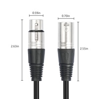 Kabel Audio Splitter XLR Male ke Dual XLR Female Berlapis Tembaga Aluminium Tiga Inti 03-meter Model Bestseller