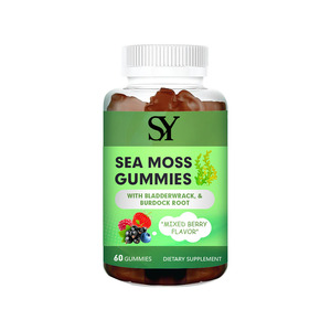 Most Popular Sea <strong>Moss</strong> Gummies with Bladderwrack and Burdock Root Vitamins and Minerals ForThyroid Immune and Energy Support - Product Image 1