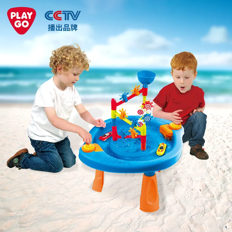 Playgo Vui Vẻ Bánh Xe Nước Hoạt Động Chơi Thiết Lập Bãi Biển Và Cát Bảng Ngoài Trời Mùa Hè Vườn Bãi Biển Đồ Chơi Cho Trẻ Em