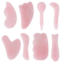HY Wholesale Planche Gua Sha en Quartz Rose Naturel Sculpté en Forme d'Aile de Nuage, Outils de Massage Facial