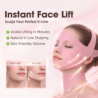 Masque facial liftant en silicone personnalisé pour femme, réutilisable, réducteur de double menton, pour affiner le menton et le visage, sans BPA, sangle amincissante pour le visage