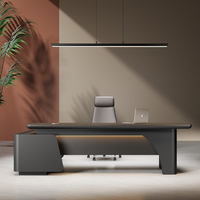 Bureau de direction de luxe KMJ en MDF, design de table de patron, bureau de direction en bois, organisateur de bureau