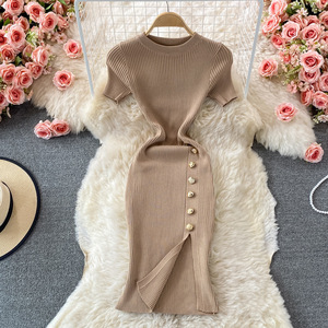 Nouvelle Arrivée Vente en Gros Robes Pulls Décontractées Coréennes à Manches Courtes en Tricot pour Femme Printemps Automne Hiver - Product Image 5