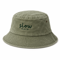 Chapeaux Bob en Twill de Coton Délavé et Vieilli, Taille Unique, Respirants, Non Structurés, avec Bord Renforcé – Vente en Gros