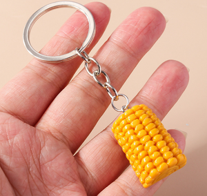 Belle bande dessinée 3D alimentaire porte-clés frites biscuits <span class=keywords><strong>chocolat</strong></span> crème glacée porte-clés pour voiture porte-clés sac à main pendentif bijoux à bricoler soi-même - Product Image 2