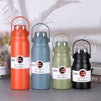 Bouteille d'eau isotherme double paroi en acier inoxydable 316 Beauchy, grande capacité, avec poignée, idéale pour cadeau d'affaires