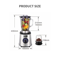 Mixeur multifonction Starlux 1,5 L à vitesse variable 220 V SUS Blender électrique Machine à jus de fruits électrique