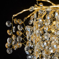 Grand projet de décoration intérieure sur mesure Luminaire suspendu Hôtel Villa Branche d'arbre moderne Lustres rectangulaires en cristal