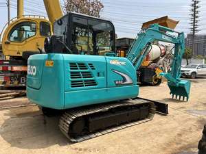 Mini-excavatrice de chantier Kobelco Sk60 d'occasion, excavatrice hydraulique sur chenilles de 6 tonnes, modèle 2023, moteur, pompe, 25 kW, godet de 0,2 m - Product Image 6