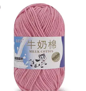 factory supplied organic 50g milk cotton yarn for hand knitting