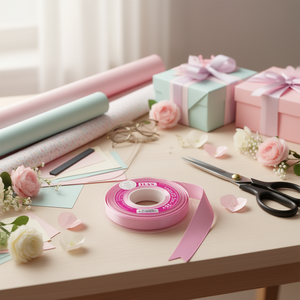 ริบบิ้นผ้าซาตินอิลัน 1.0 ซม. 25 หลา สีโรซ่า อามารันโต้ รุ่น D-44 - Product Image 2