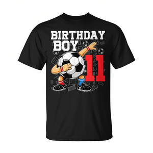 T-shirt de football pour garçons de 11 ans, manches courtes, col rond, impression numérique, sport pour enfants - Product Image 3