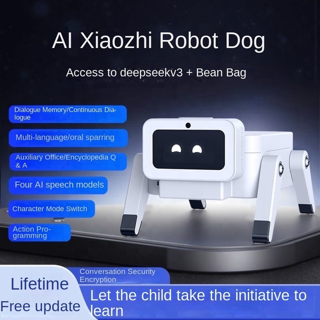 AI Robot Dog Voice Control Dialogue Bionic Artificial Intelligence Chat Deepseek Bean Bag Electronic