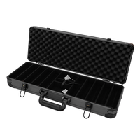 YH Haute qualité 500 pièces Étui à jetons de poker en aluminium noir avec serrure