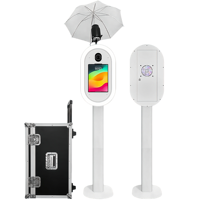 Nouvelle cabine photo iPad pour selfie, mariage et fête, avec support d'imprimante et flight case