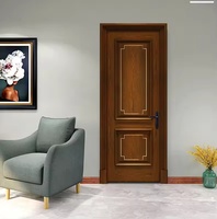 Porte en bois et verre moderne pour intérieur, avec prévention des incendies, pour hôtel, villa, salon, design personnalisable, finition peinte unique