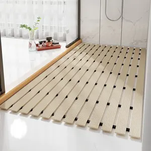 Doğu yolu çevre koruma PVC banyo kaymaz mat ev duş odası drenaj vantuzlu bileyici banyo masaj matı
