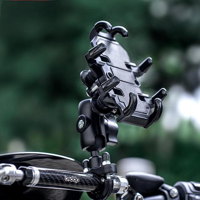 Vibration Dampener One-Hand Operation Motorcycle Bike Phone Holder Holds Cell Phone Holder for Bike Motorcycle Scooter ATV