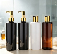 Zwarte Amber Transparante Gouden Pompdop Shampoo Conditioner DIY Cosmetische Verpakking Haarserum Haarmasker Hydraterende Douchegel Verpakking