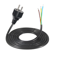 Câble d'alimentation CA européen 0,5 m, connecteur C13 standard IEC 2 broches mâle EU, VDE, 10 A 250 V
