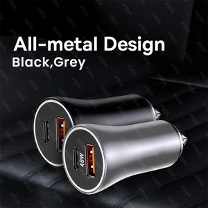 Cargador de coche de 48W, 2 puertos USB tipo C, cargador de encendedor de cigarrillos para coche, carga rápida para <span class=keywords><strong>iPhone</strong></span> 16, adaptador de corriente Xiaomi Samsung - Product Image 3