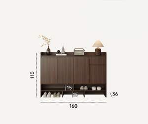 <span class=keywords><strong>ตู้</strong></span><span class=keywords><strong>เก็บ</strong></span><span class=keywords><strong>รองเท้า</strong></span>ไม้จริงสไตล์โมเดิร์น - ชั้น<span class=keywords><strong>ว</strong></span>างของกันน้ำกันฝุ่นหลายชั้นสำหรับทางเข้า<span class=keywords><strong>บ้าน</strong></span> พร้อมชั้นวาง 4 ชั้นสำหรับใช้ภายในอาคาร - Product Image 5