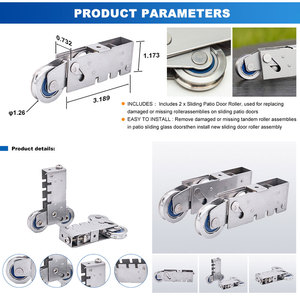 Cửa sổ trượt bánh xe 304 thép không gỉ cửa trượt & cửa sổ con lăn - Product Image 4