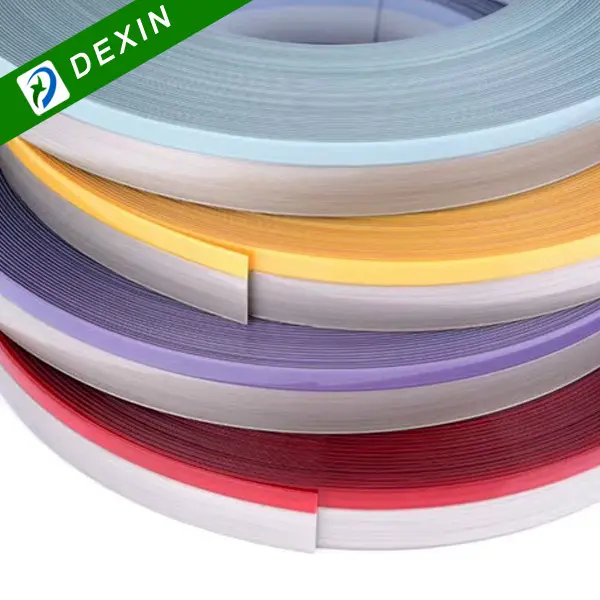 Kualitas Tinggi 0.8Mm 1Mm 2Mm Pemasok PVC Edge Banding Tape untuk Furniture