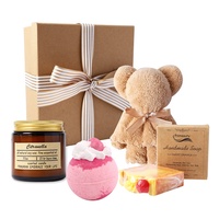 Kerstvakantie Familie Meisjes Bad Sets Vrouwen Luxe Valentijnsdag Verjaardag Spa Handdoek Bad Bom Zeep Kaarsen Gift Box Set