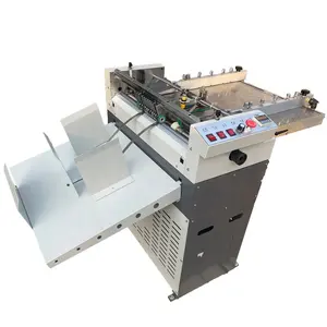 Máquina de plegado de papel multifunción automática, perforadora, calcomanía adhesiva, Media máquina de corte