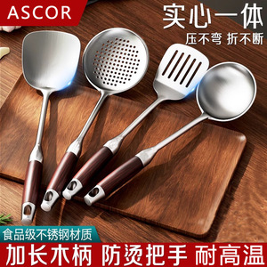 Stainless Steel Kitchen Utensil Set 6 Pieces Wooden Handle Spatula Ladle Spoon Cooking Tool Set Easy To Clean - Product Image 4