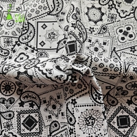 Tissu Popeline en Coton Biologique Premium 60S Imprimé Motif Géométrique Ethnique Doux Respirant Écologique Tissé pour Doublure de Robe Enfant
