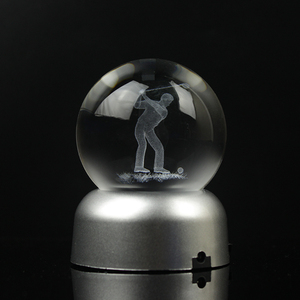 Balle de golf en verre gravée au laser de 60 mm avec base LED, trophée souvenir <span class=keywords><strong>pas</strong></span> <span class=keywords><strong>cher</strong></span> - Product Image 4