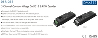 Contrôleur DMX512 RGBWW 5 canaux D5-E, décodeur adressable RDM, affichage numérique, variateur de lumière, type manuel, 5CH 4A/CH, contrôle sans fil