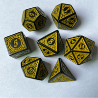 Laku keras warna Retro akrilik RPG massal dadu 7 buah Per Set permainan dadu polihedral DND plastik 12 sisi Set dadu