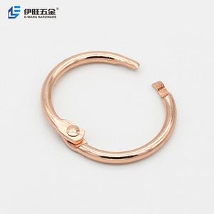 YIWANG Anillos de encuadernación de hojas sueltas de oro rosa Anillos de libro de 1 pulgada para cuaderno de tarjetas de índice - Product Image 2