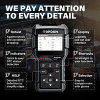 TOPDON AL600 Outil de diagnostic automobile, scanner de codes OBD2, lecteur de codes, effacement et lecture des codes DTC ABS SRS BMS