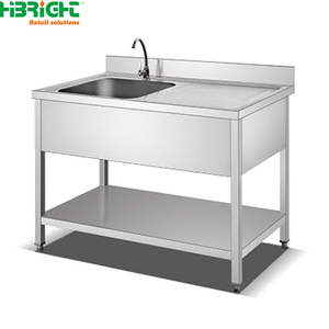 Fregadero Comercial de Acero Inoxidable Tipo Enclosure con Fregadero Individual y Lavador para Cocina - Product Image 4