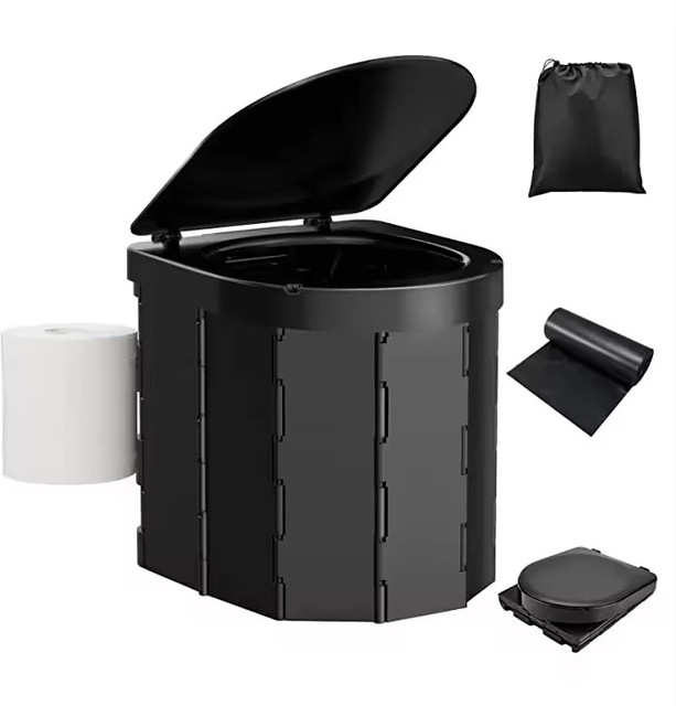Folding Toilets Foldable Washable Camping Portable Folding Toilet Emergency Toilet
